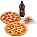 2 Adet Büyük Boy Pizza + Litrelik İçecek + 10'lu Çıtır Tavuk