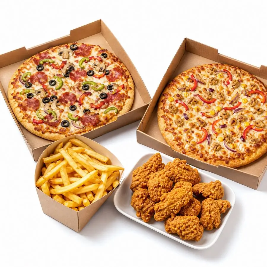 2 Orta Boy Pizza Menü + Çıtır Kutusu