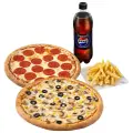 2 Orta Boy Pizza Menü + Patates