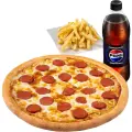 Büyük Boy Pizza Menü + Patates